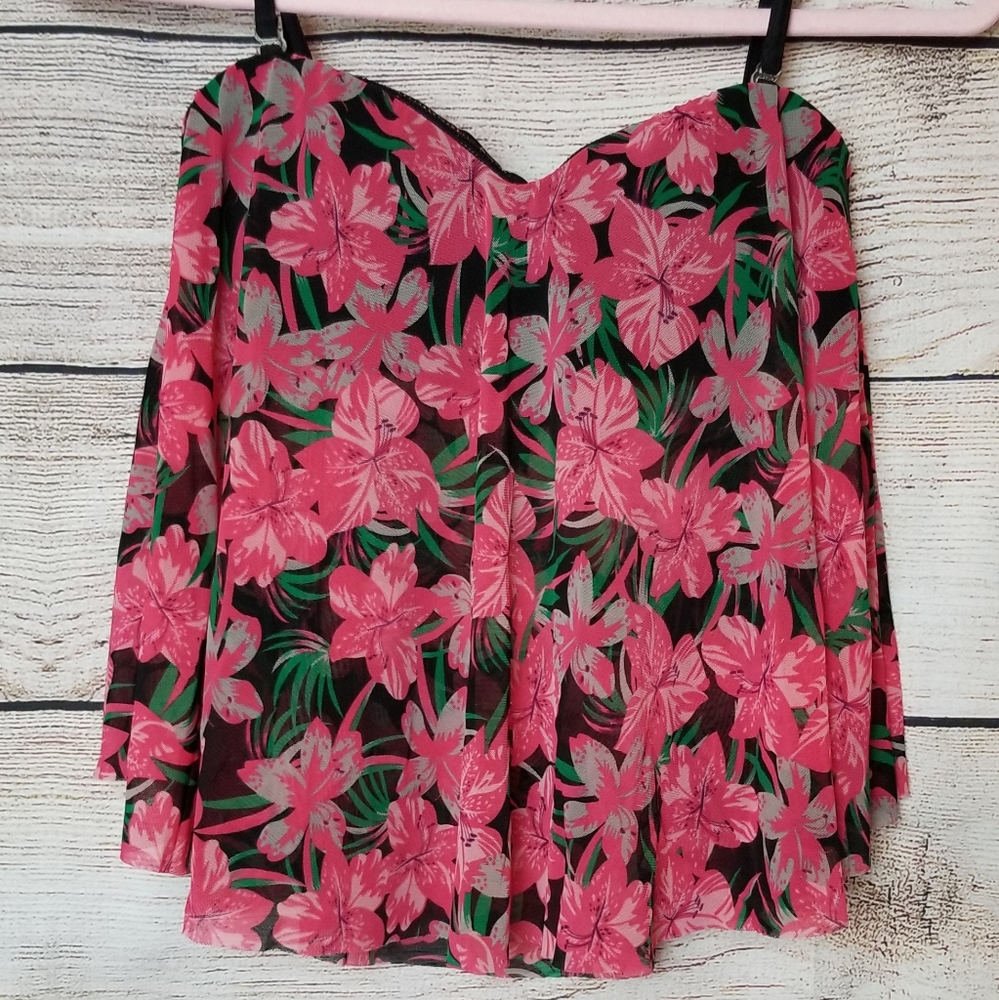 Floral bikini top